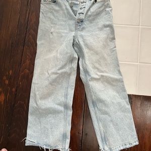 Ultra high rise wide leg jean